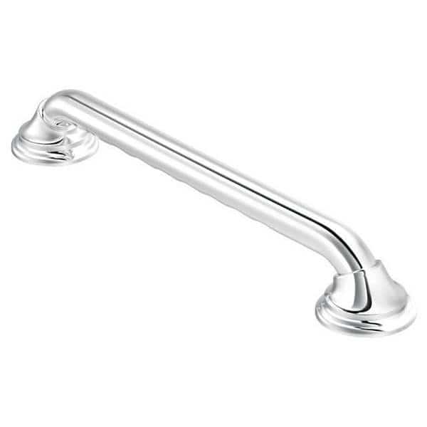 Concealed Ultima 48" Curl Grip Grab Bar Bright Chr, 48" L, Stainless Steel, Bright Chrome