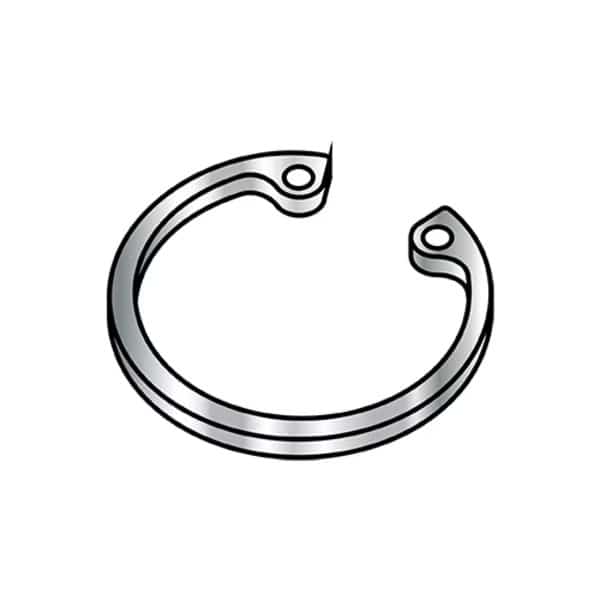 Internal Retaining Ring, Stainless Steel, Plain Finish, 0.688 in Bore Dia., 100 PK