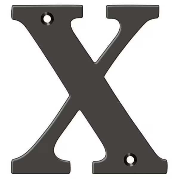 Residential Letter X Oil Rubbed Bronze 4"