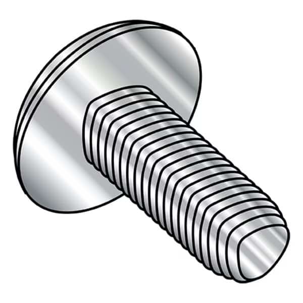 #10-32 x 3/8 in Phillips Truss Machine Screw, Plain Steel, 1500 PK