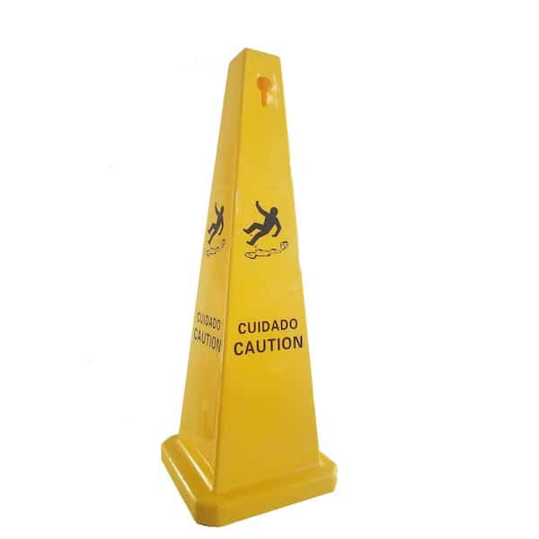 Stackable Plastic Safety Cone Y 35", PK5, 12.5" Height, 12.5" Width, HDPE Plastic, Cone