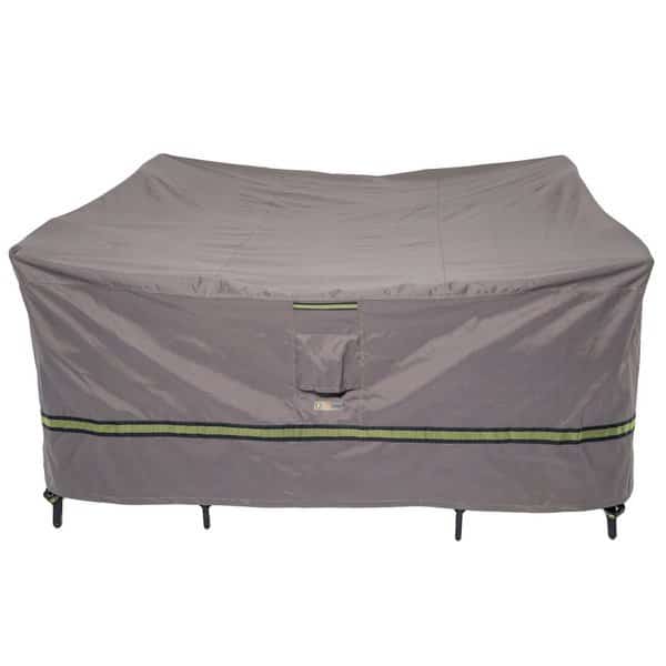 Soteria Grey RainProof Patio Square Table Set Co, 92"x92"