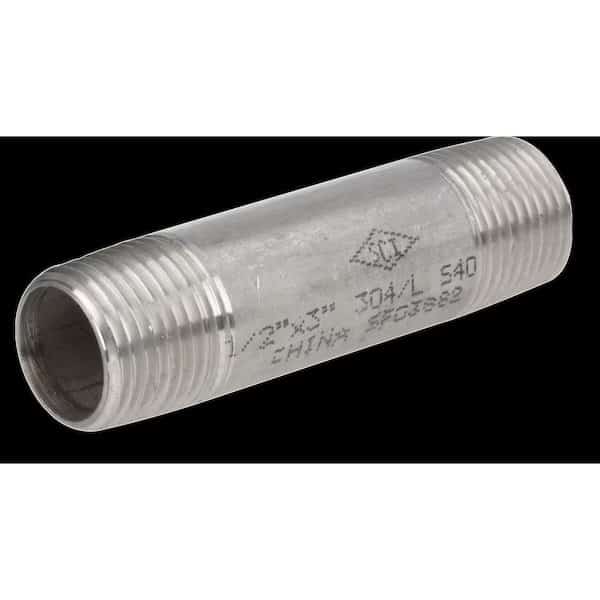 Seamless Nipple, S80,304/L, 1/8X1-1/2"