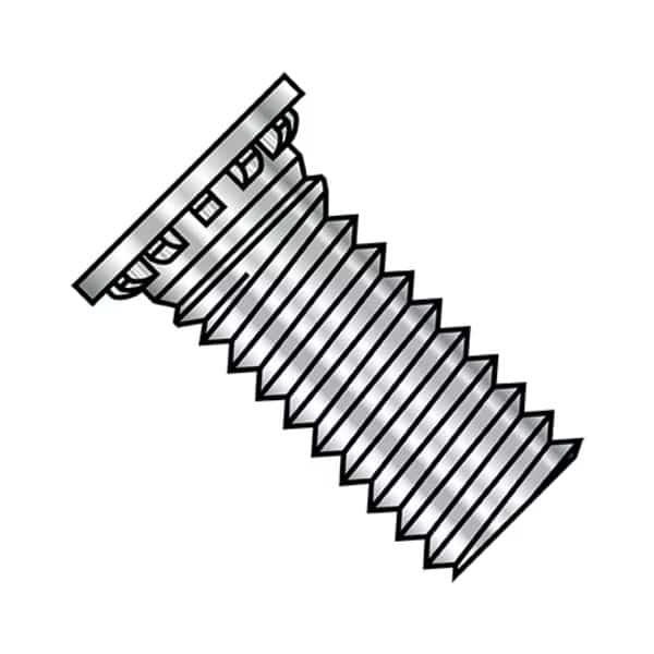 Captive Panel Screw, 1/4-20X1 Thrd Sz, 1 in Lg, Flush, Plain Steel