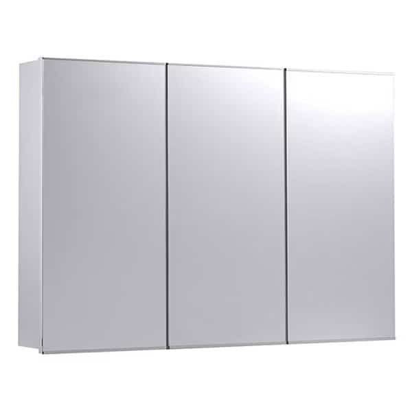 36" x 30" Surface Mounted Stainless Steel Trim Tri-View Cabinet