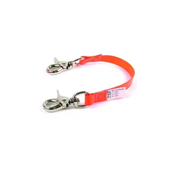 Tool Tether, Metal Snaps, Orange, 24", PK10