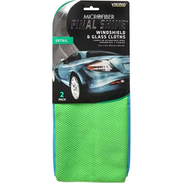 Microfiber Windshield/Glass Cloth, 2 pcs.
