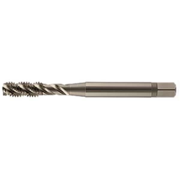 Spiral Flute Tap, #10-32, UNF, 4 Flutes, TICN