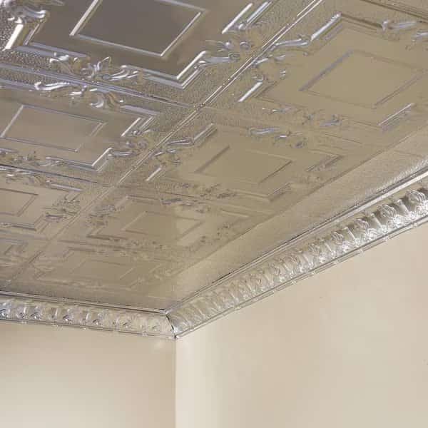 Niagara Ceiling Tile, 24 in W x 24 in L, 15/16 in Grid Size, 5 PK
