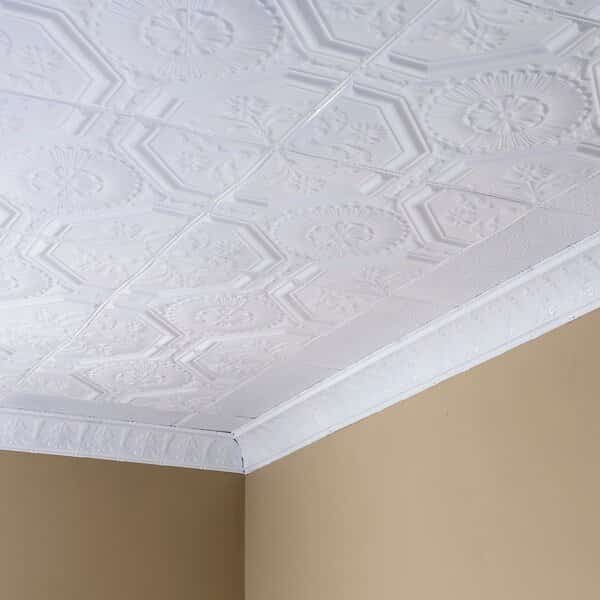 Rochester Ceiling Tile, 24 in W x 24 in L, 15/16 in Grid Size, 5 PK