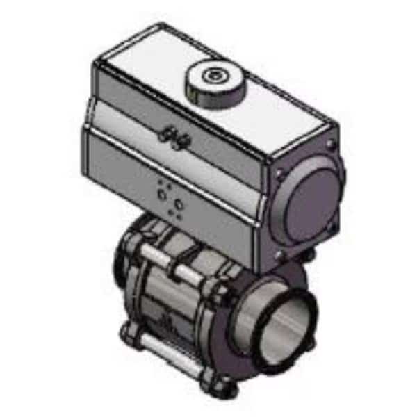 Encapsulated ISO 5211 Clamp Ball Valve 3, Mfr#: TCBVS-SR-200, SANITUBE