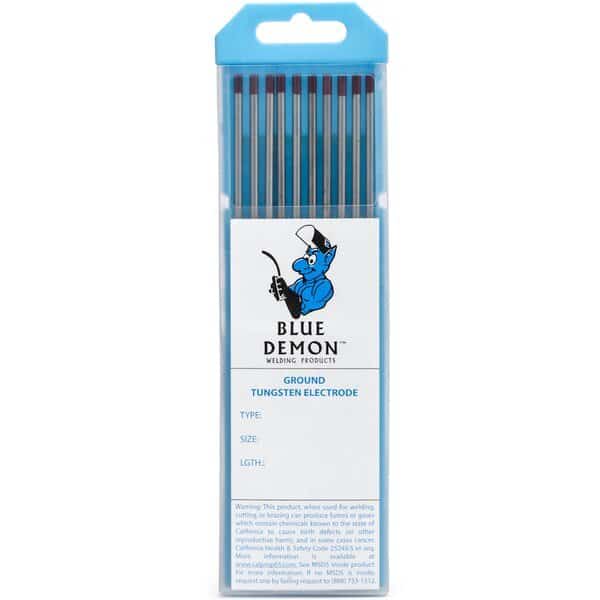 Lanthanated Tungs Electrode, 1/8x7", PK10, BLUE DEMON, Mfr# TE2L-18-10T