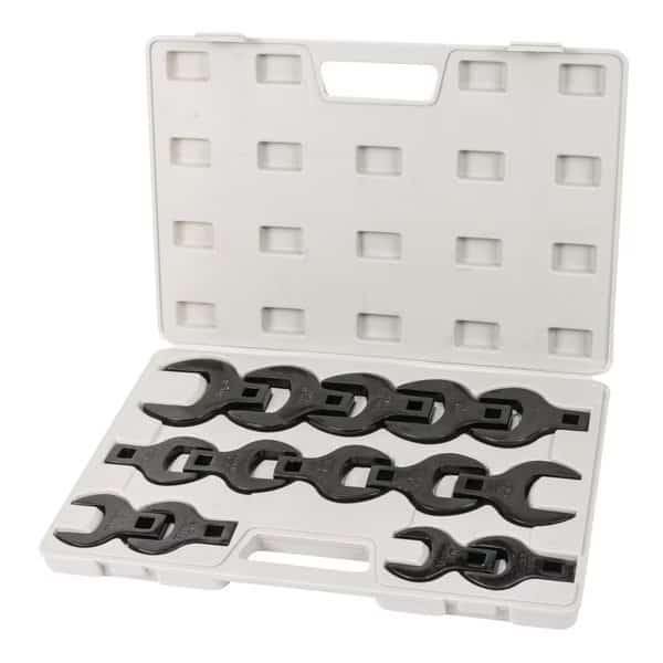 1/2" Drive Crowsfoot Wrench, Jumbo, SAE, 1/2"Dr, 14 pcs, SAE, 14 pcs, Open End