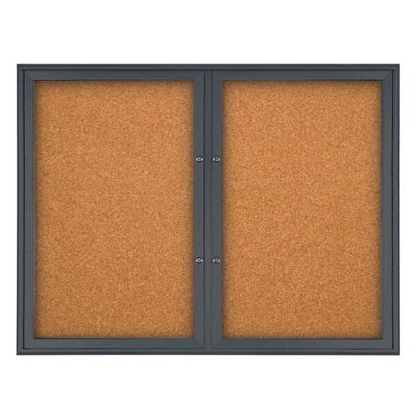 Double Door Radius Plus Corkboard, 42"X