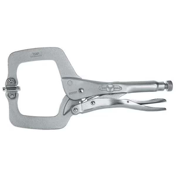 Reg Tip Lockng C-Clamp, w/Swivel Pads, 11"