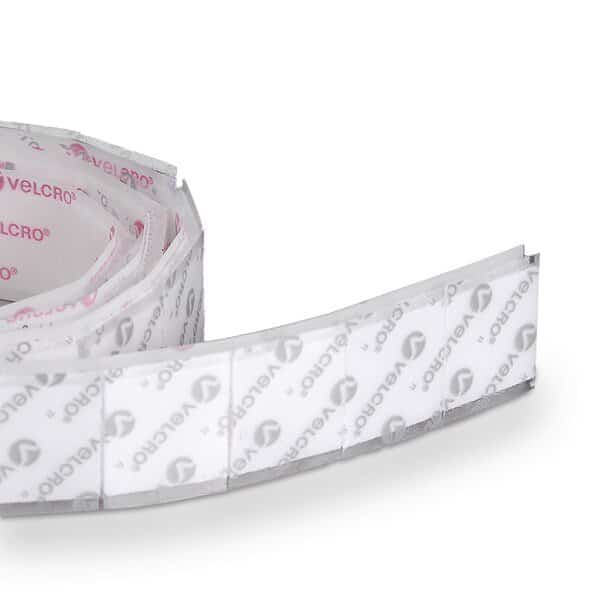 Reclosable Fastener Shape, Square, Acrylic Adhesive, 1 in, 1 in Wd, White, 900 PK, VELCRO BRAND, Mfr# 1X1WHLMK