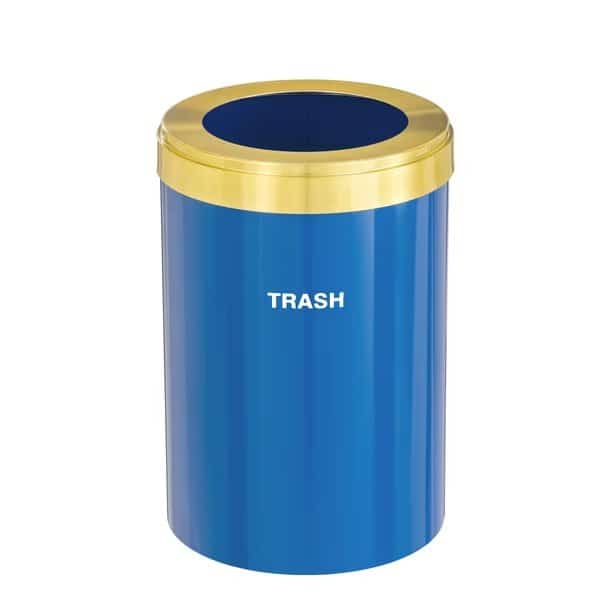 Waste Receptacle,Liner,16 gal.,Blue/Sati , Mfr#: W-2032BL-BE-W5