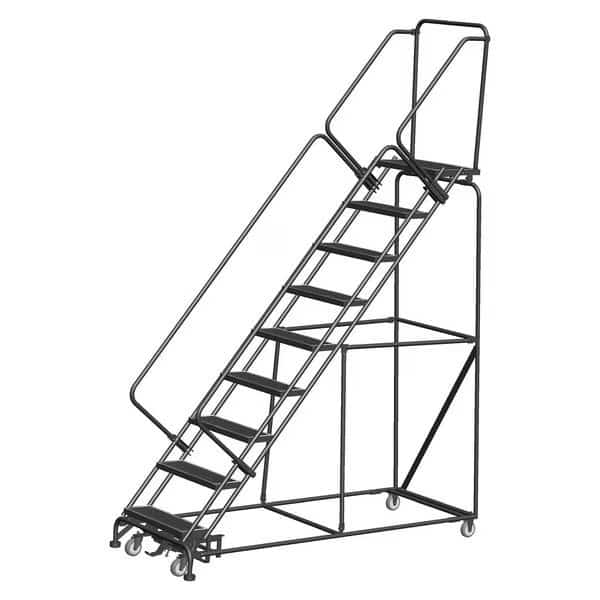 Slope Lockstep Roll Ladder, Steel, 90 in.H