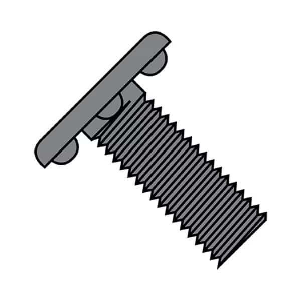 Weld Stud, #6-32, 0.797 in, Bottom Projection, Steel, Plain Finish, 5000 PK