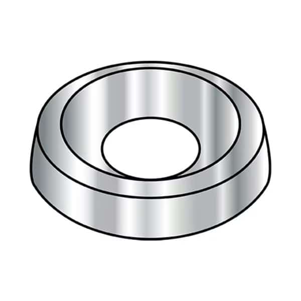 Countersunk Washer, Fits Bolt Size #10 , Stainless Steel Plain Finish, 8000 PK