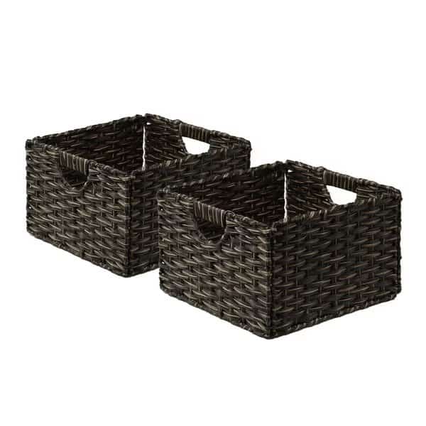 Handwoven Basket, Mocha Brown, PK2