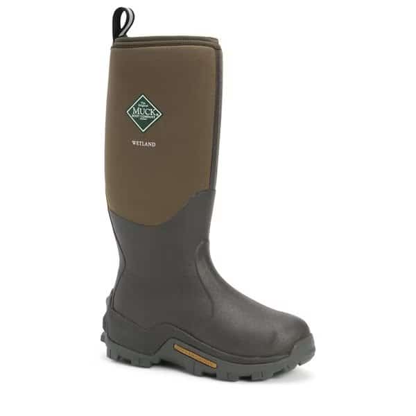 Men's Wetland Tall Rubber Boot, 17 in Height, Brown, 13
