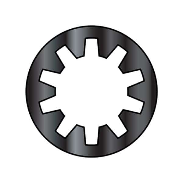 Internal Tooth Lock Washer, Fits Bolt Size #6 Spring Steel, Black Zinc Finish, 10000 PK, EnjoyTool select, Mfr# 06WIBZ