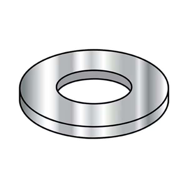 Flat Washer, For Screw Size 6" , 18-8 Stainless Steel Plain Finish, 5000 PK