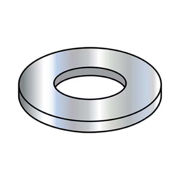 Flat Washer, For Screw Size 3" , Steel Zinc Plated Finish, 10000 PK