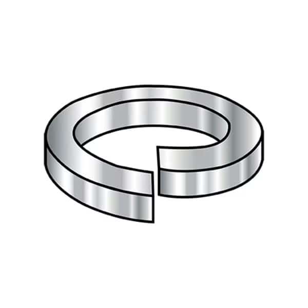 Split Lock Washer, For Screw Size 1/4 in 18-8 Stainless Steel, Plain Finish, 5000 PK