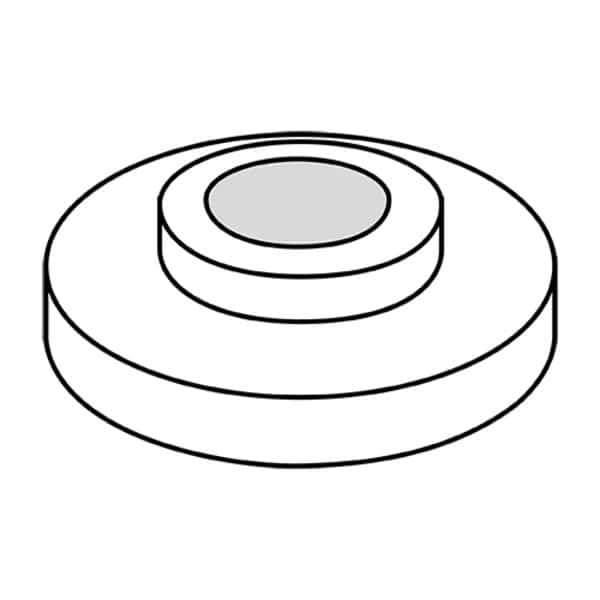 Flat Washer, Fits Bolt Size 6 in Nylon, 2500 PK