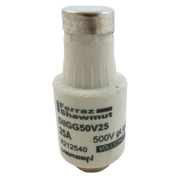 Midget Fuse, 25A, 500V AC, 50kA, Mersen, Mfr#: X212540
