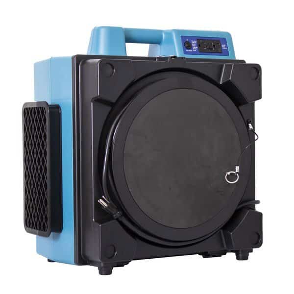 HEPA Air Scrubber W/ Built-In GFCI Power Outlets, Hour Meter and 3-Stage Filter System, 2/3 HP, 750 CFM, 4.5 Amps, Variable Speed