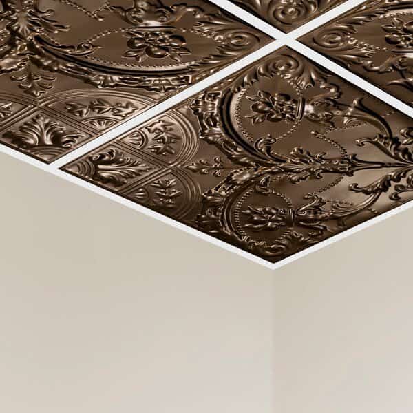 Saginaw Ceiling Tile, 24 in W x 24 in L, 15/16 in Grid Size, 5 PK