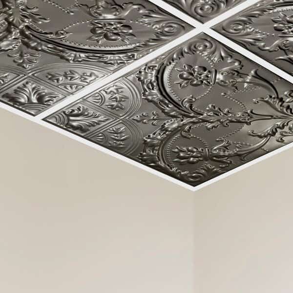 Saginaw Ceiling Tile, 24 in W x 24 in L, 15/16 in Grid Size, 5 PK
