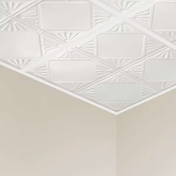 Erie Ceiling Tile, 24 in W x 24 in L, 15/16 in Grid Size, 5 PK