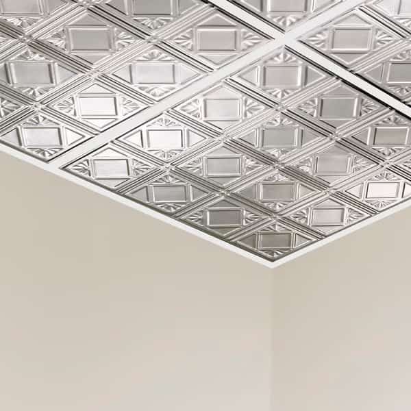 Ludington Ceiling Tile, 24 in W x 24 in L, 15/16 in Grid Size, 5 PK