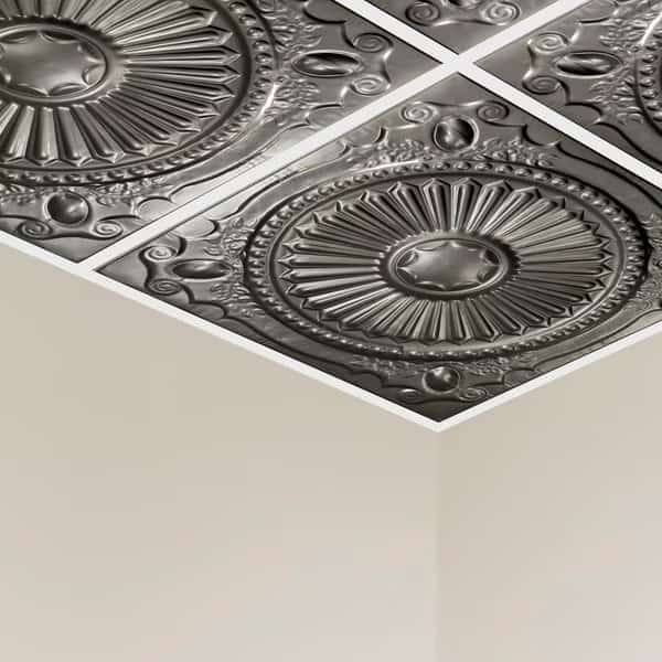 Toronto Ceiling Tile, 24 in W x 24 in L, 15/16 in Grid Size, 5 PK