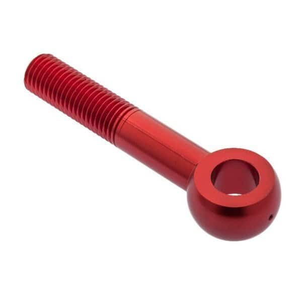 Rod End, Aluminum, Red Anodized, 3/4"-10 Thrd Sz, 2 in Thrd Lg, 5-1/4 in Overall Lg, Ampg, Mfr#: Z0030