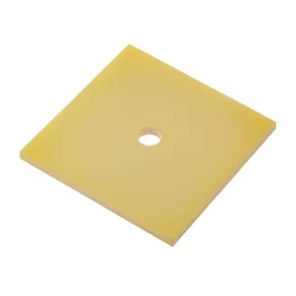 Square Washer, Fits Bolt Size 1/4 in , Fiberglass Plain Finish