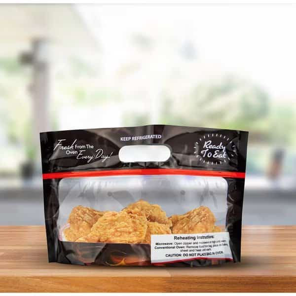Laminated Hot Food Pouch, 2.75 mi,PK500, Mfr#: ZIPHOTFOODSM, FANTAPAK