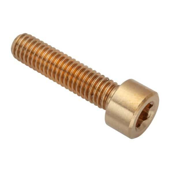 M6 Socket Head Cap Screw, Plain Brass, 25 mm Length