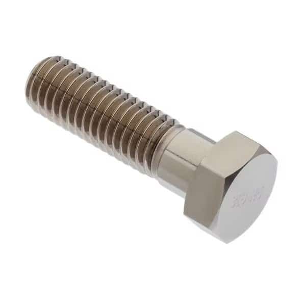 316, 3/8"-16 Hex Head Cap Screw, Plain Stainless Steel, 1-1/4 in L