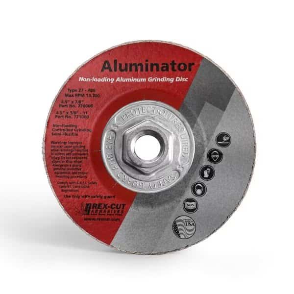 Aluminator Grinding Disc 4 1/2 x 5/8-11, Mfr#: 771000, REX CUT