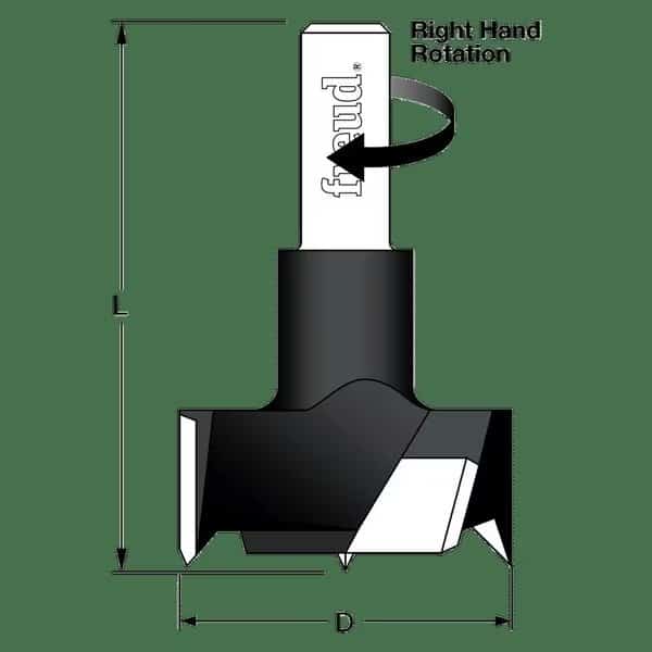 Cylinder (Hinge) Bit, 25mm dia.