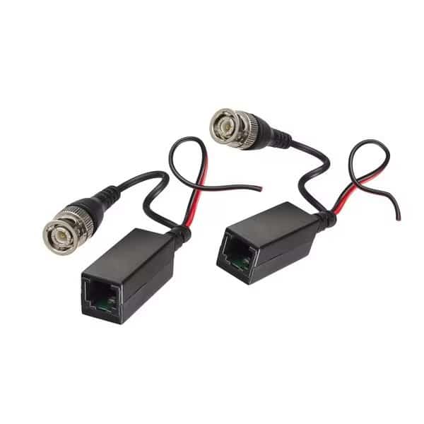 CCTV Balun, BNC Male w/Power Lead all