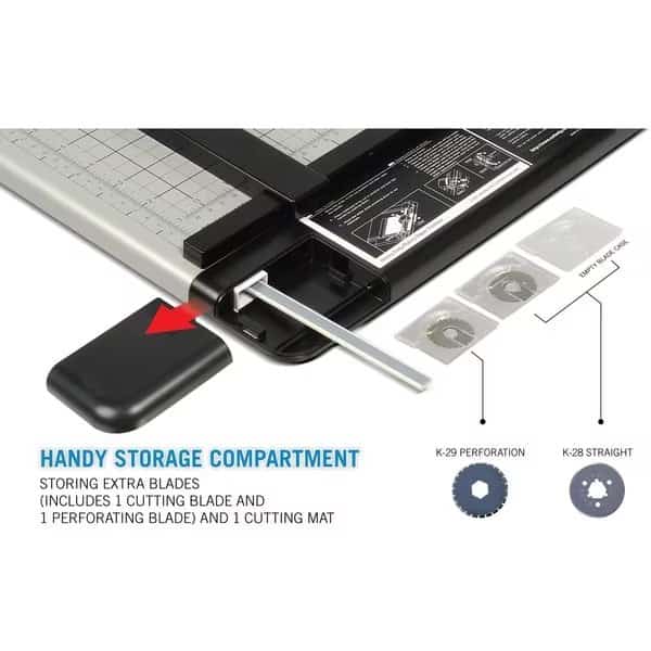 Paper Trimmer, Rotary, Gray, 18"