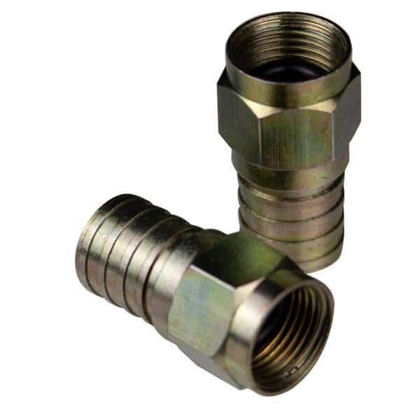 Conn, CATV F Hex Crimp, RG6Q, 10 P, PK10