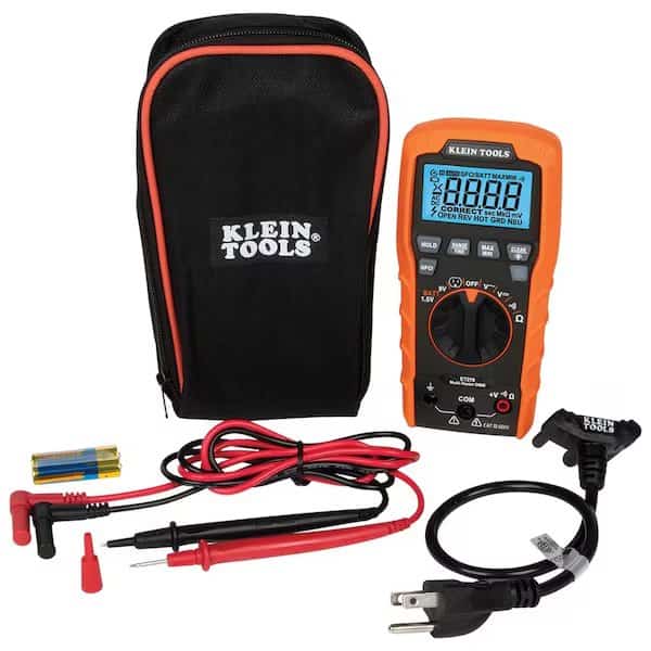 Digital Multi-Tester w/Receptacle Tester, Klein Tools, Mfr#: ET270