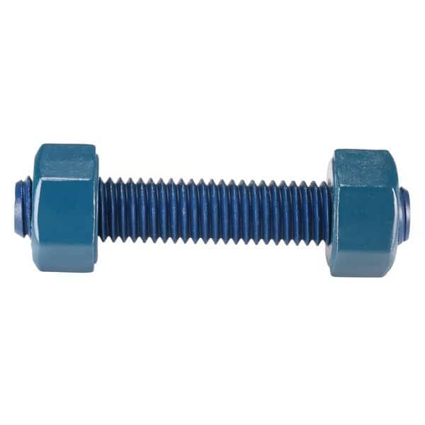 Fully Threaded Stud, 1/2"-13, 3 in, Steel, Grade B7, Fluoropolymer Coated Finish, 4 PK